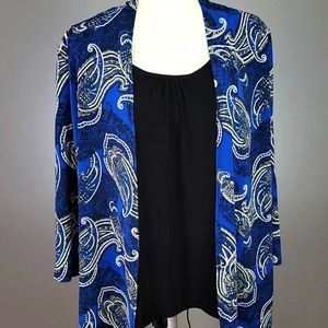 Emma & Olive Paisley Top, Women Sz XL